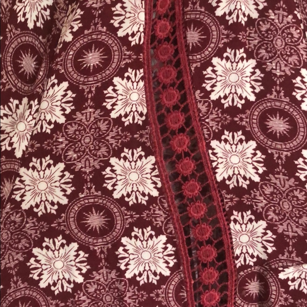 Maroon long sleeve tunic - Picture 3 of 4